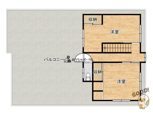 都城市都島町　中古一戸建て　間取：２階部分