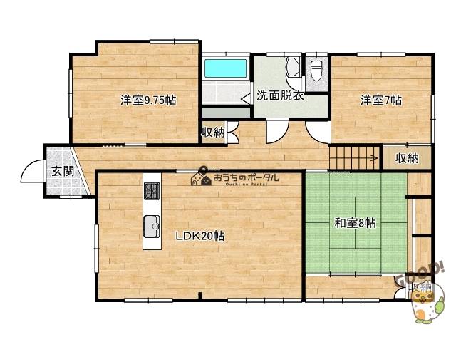 都城市都島町　中古一戸建て　間取：１階部分