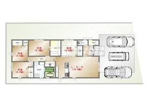 都城市一万城町　新築建売B棟　2680万円　4LDK　
