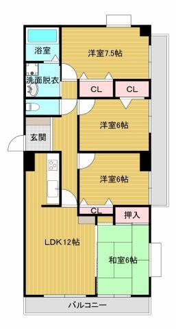 都城市蔵原町エスポワール都城Ⅲ　4LDK　